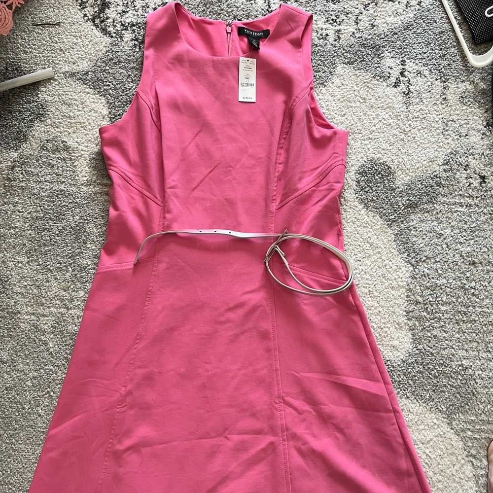 White House Black Market NWT Pink fit and flare dress